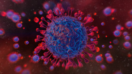 Coronavirus Covid-19 - 3D Graphic Background Illustration