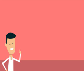 A businessman vector character over a blank background