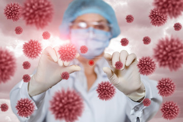 The doctor is testing for the presence of the virus .