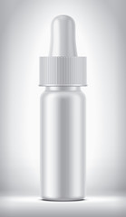 Dropper bottle on background. Matt surface version. 