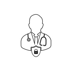 Health Insurance Line Icon. Editable Vector Symbol Illustration.