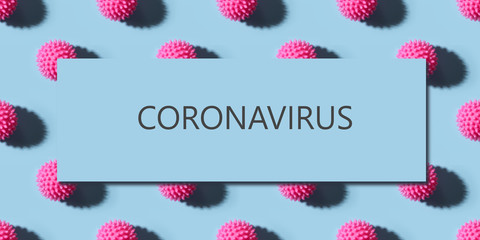 Abstract pattern of cell model dangerous Coronavirus distribution. Pandemic COVID-19.