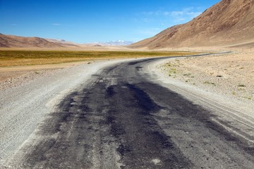 Pamir highway or pamirskij trakt.