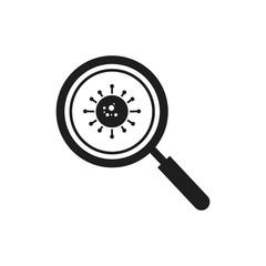 Search Virus, Bacterium Icon. Editable Vector Symbol Illustration.
