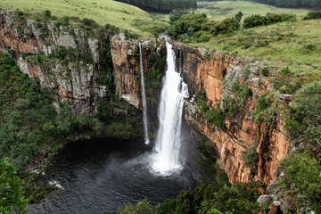 Big Berlin waterfall at the Panorama route in South Africa 
