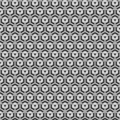 Abstract seamless hexagons pattern. Modern stylish texture. Small hexagons connected with lines. Repeating geometric tiles with triple elements. Vector monochrome background.