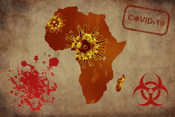 Coronavirus map Africa pandemic in African continent