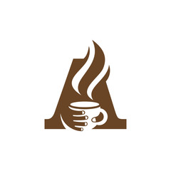 Letter A Coffee Shop and Cafe Restaurant Logo Vector Design