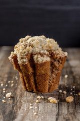 Muffinos de arándano con azúcar en polvo