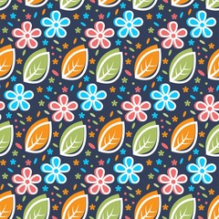 Seamless floral pattern template.