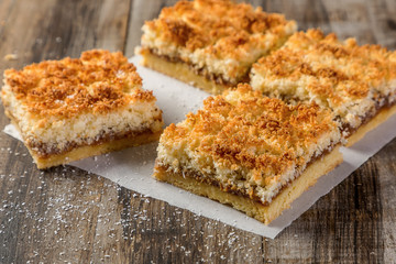 coconut milk sweet cake in a table