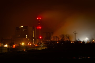 Chorzów Marzec 2020. Chorzow Slask Polska eletrocieplownia CEZ Chorzow Stary.