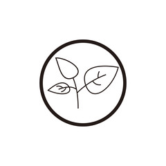 Leaf icon vector. Leaf logo illustration. Simple design on white background