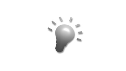 Amazing 3d bulb icon on white background,bulb icon,light bulb icon