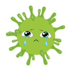 Coronavirus smiley. Emoji. New type of virus