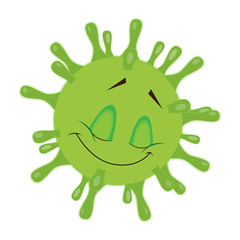 Coronavirus smiley. Emoji. New type of virus
