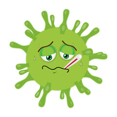 Coronavirus smiley. Emoji. New type of virus
