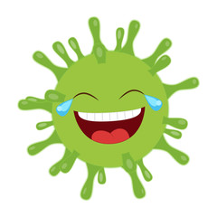 Coronavirus smiley. Emoji. New type of virus