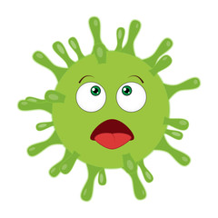 Coronavirus smiley. Emoji. New type of virus