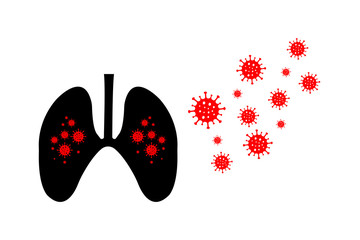 Corona virus icon,Infection of corona virus icon vector illustration