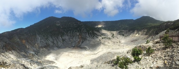 landscape with mountains and clouds