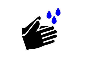 Hand wash icon, protect from corona virus icon