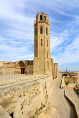Fototapeta na wymiar Cathedral of LLeida, La Seu Vella, LLeida, Catalonia, Spain