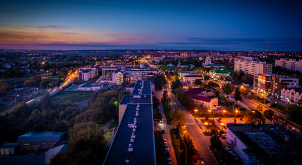 Fototapeta na wymiar city landscape from above at night