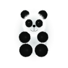 Panda Bear vector on the isolated white background  © Ayse35