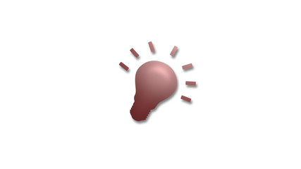 Red dark bulb icon,bulb icon on white background,idea bulb icon