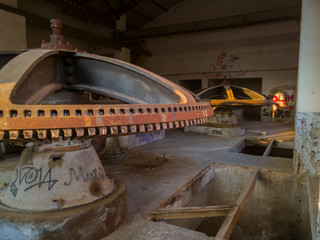 Turbines for generating electricity in one of the largest hydro power plants in the Balkans...