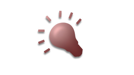 Red dark bulb icon,bulb icon on white background,idea bulb icon