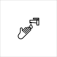 hand washing, hand cleanning icon vector illustration