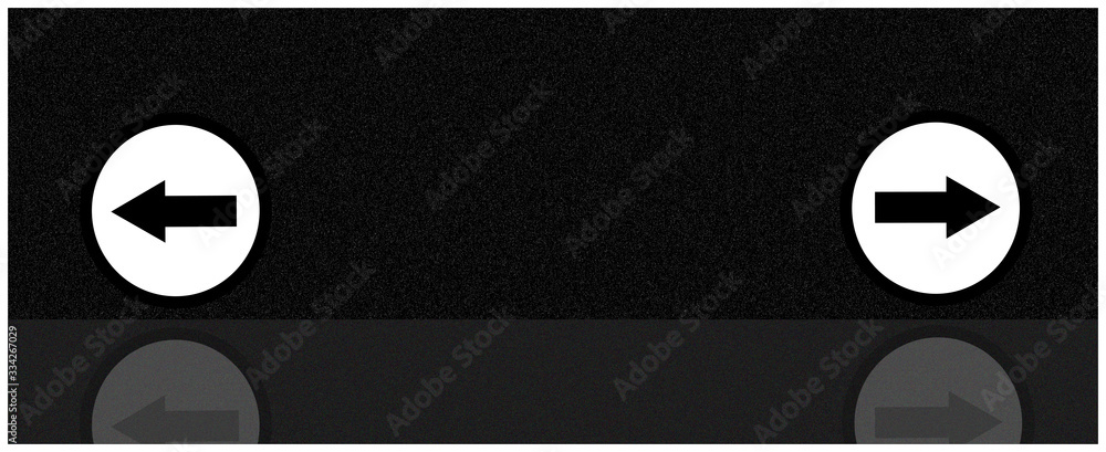 Poster white circles with black shiny arrow vector illustration button icon each pointed to outside turn ou