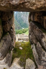 Machu Picchu, detail from peruvian inca town
