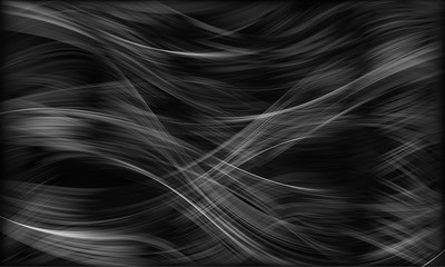 Abstract background - translucent blurry white lines on a dark background.