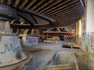 Turbines for generating electricity in one of the largest hydro power plants in the Balkans...