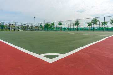 Corner edge line inside futsal court