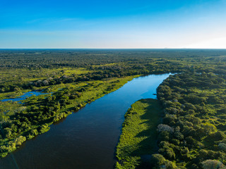 Obraz premium Miranda River photographed in Corumba, Mato Grosso do Sul. Pantanal Biome. Picture made in 2017.