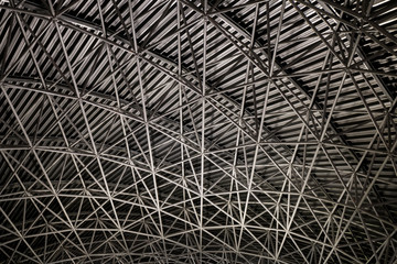 The construction made of the steel frame