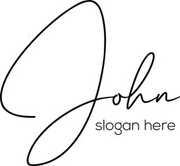 A hand drawn signature concept