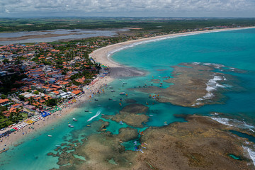 Fototapeta na wymiar Porto de Galinhas Beach, Ipojuca, near Recife, Pernambuco, Brazil on March 1, 2014.