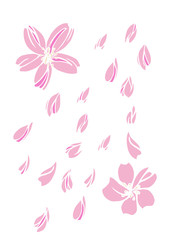 Naklejka na ściany i meble 桜をモチーフにデザインした背景素材