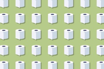 illustration of set of white toilet paper roll