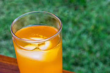 glass of fresh orange drink