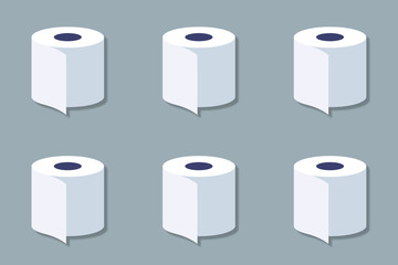 A roll of toilet paper is portrayed as a simple drawing