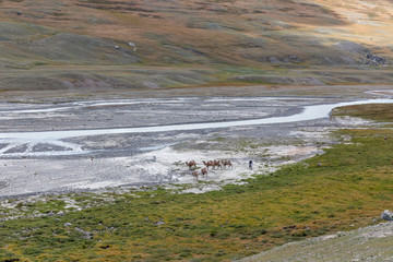 Mongolia landscape. Altai Tavan Bogd National Park in Bayar-Ulgii
