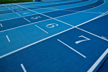 Start numbers on the running tracks