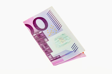 500 eur bank note close up.