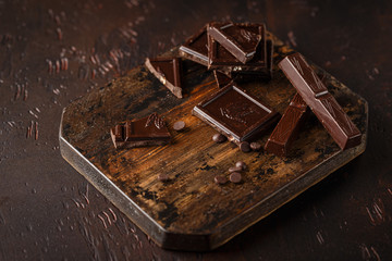 Close-up of chocolate pieces